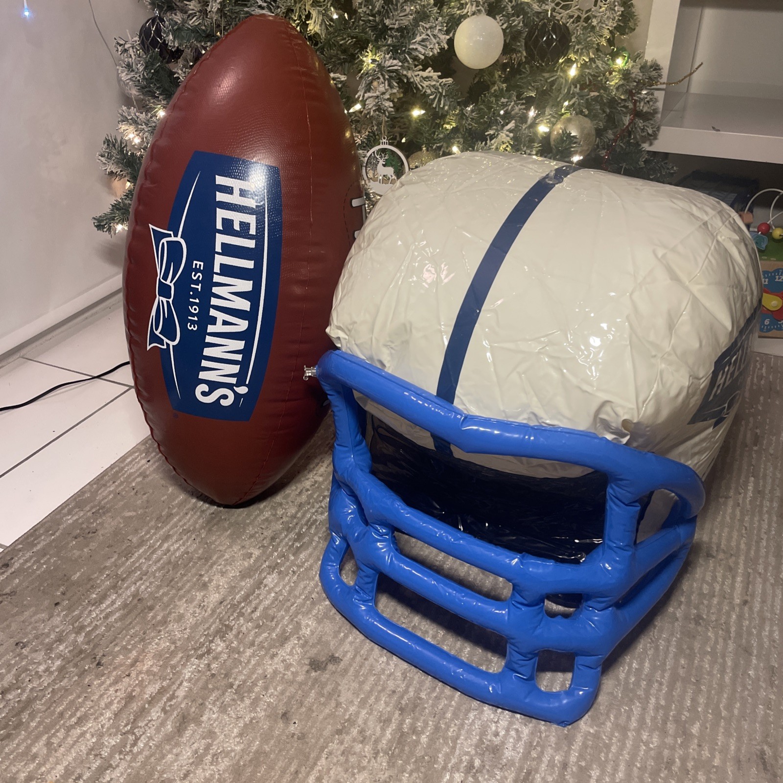 Inflatable Hellmann’s Mayo Football & Helmet Promotional Display Party Mancave