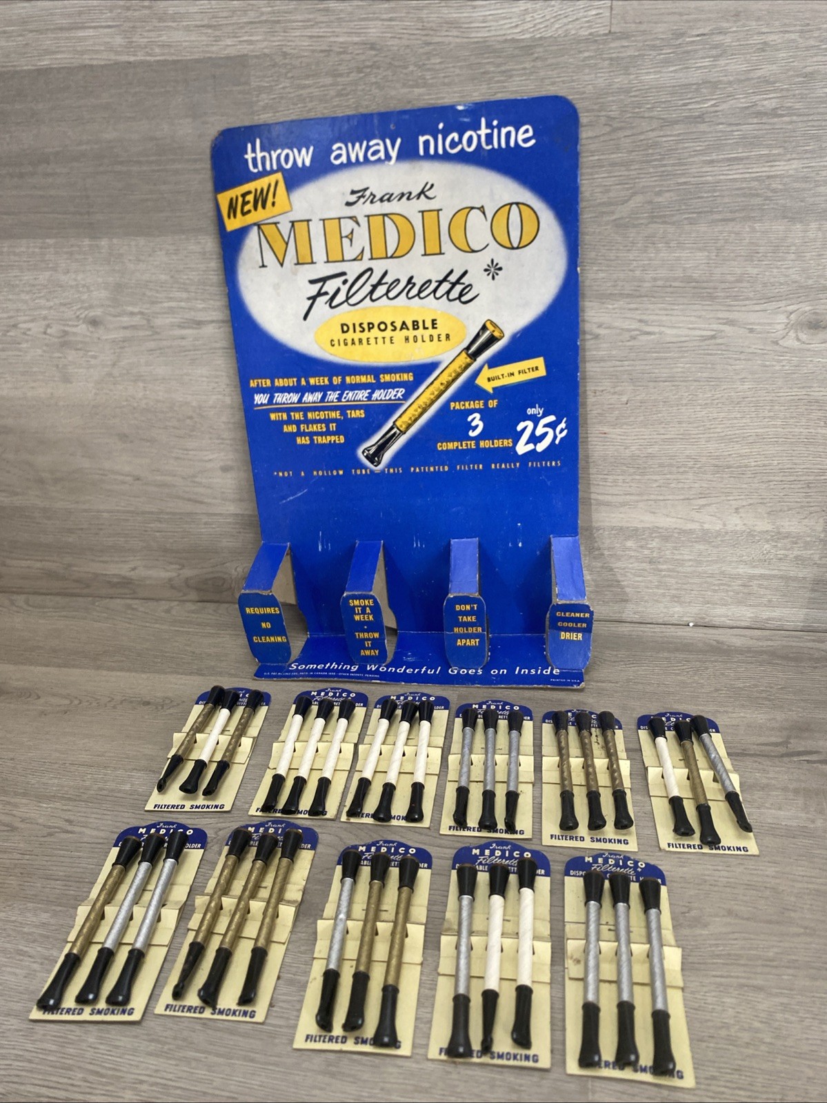 Very HTF Frank Medico Filterette Counter Display W/ Cig Holders