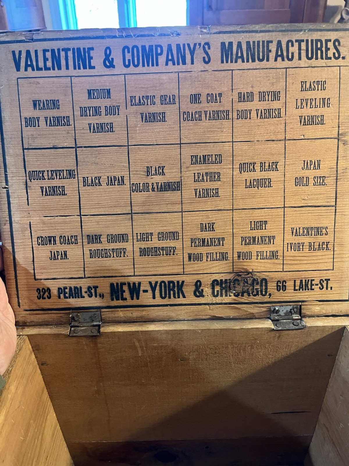 Unique Rare Wooden Crate Larry Heibly Lancaster New York Chicago Shipping Box