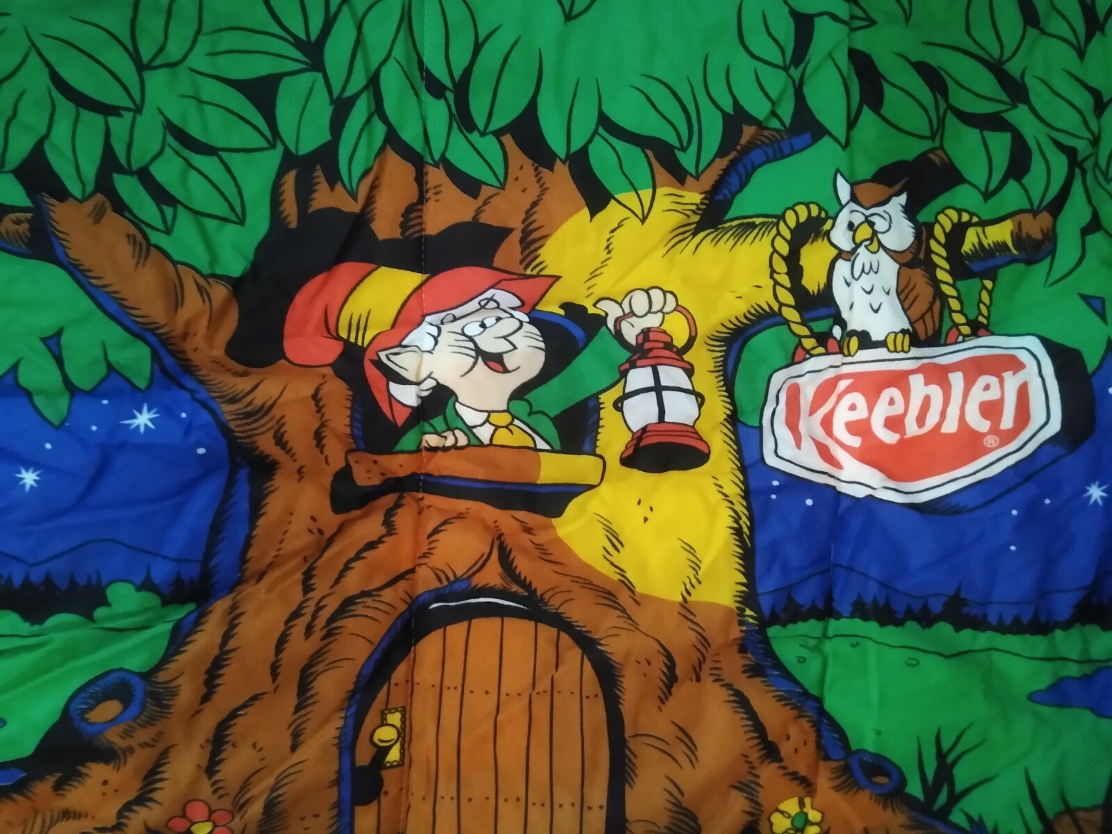 Very Rare Vintage 1984 Keebler Elves Cookie Elf Treehouse Sleeping Bag