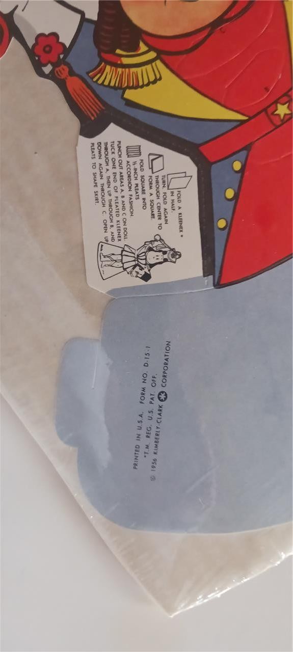 UNUSED 1956 LITTLE LULU KLEENEX STORE DISPLAY COUNTER AD SIGN SHRINKWRAPPED
