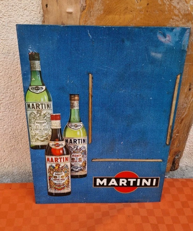 Martini Tin Menu Table Sign