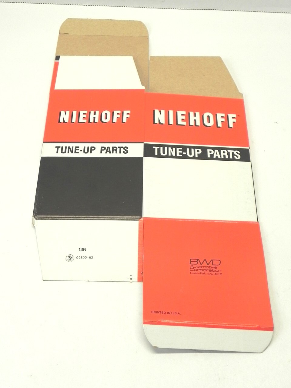 VINTAGE NIEHOFF TUNE-UP PARTS DISPLAY BOX *BOX ONLY* #13N NEW UNUSED 5.50″x4″x4″