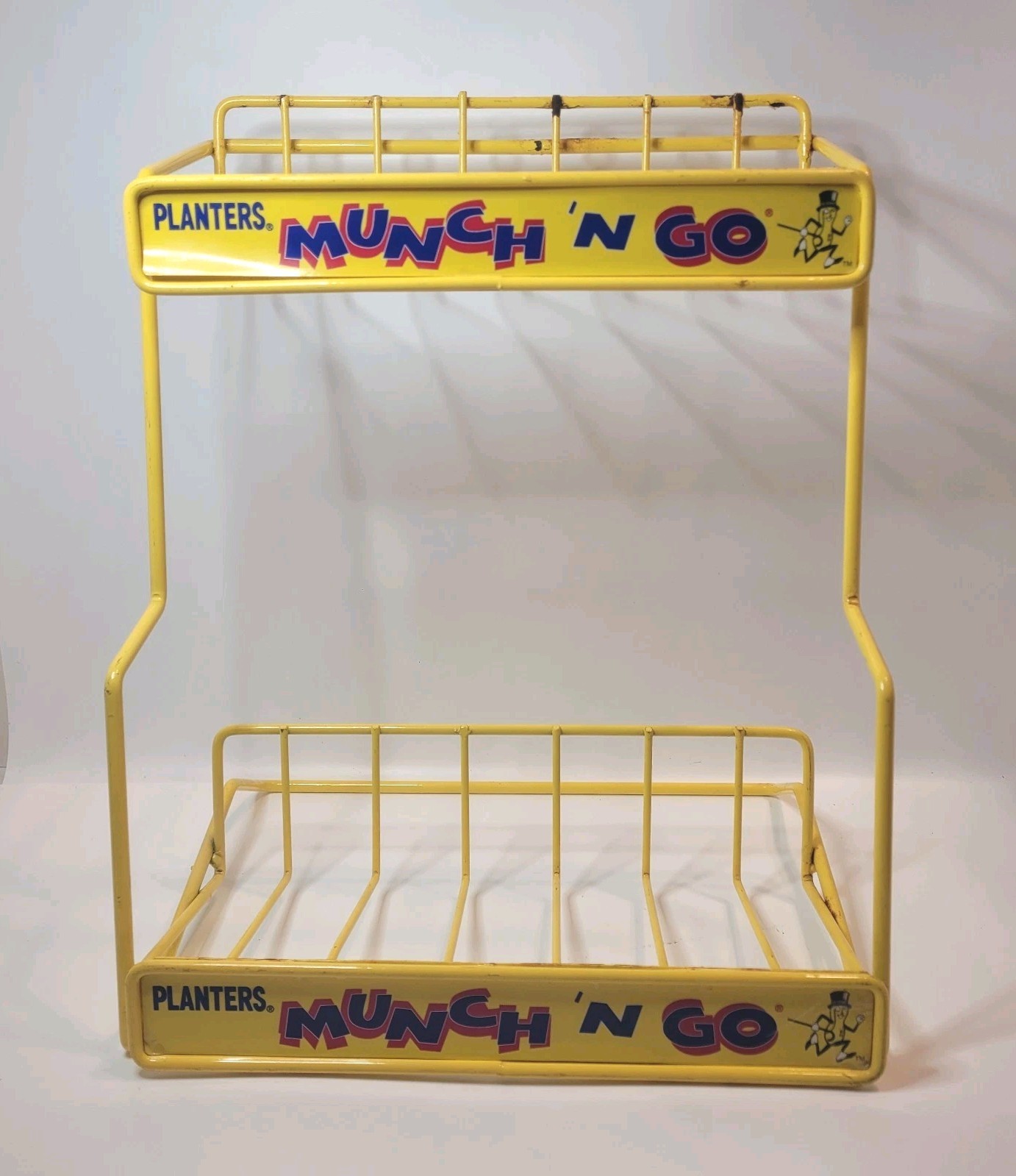 Planters Peanuts Munch & Go Metal Snack Display Rack 2 Levels Countertop READ