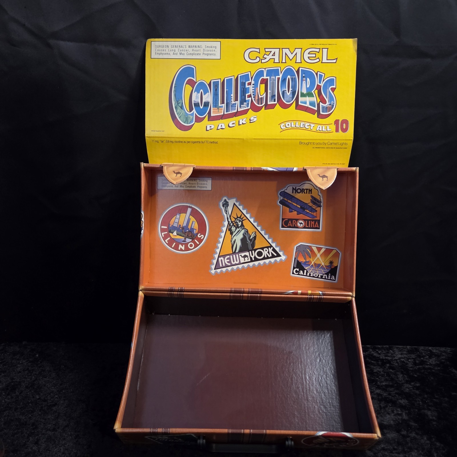 Vintage Camel Cigarette Store Display Cardboard Collector Packs Suite Case Trunk
