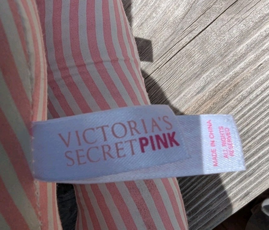 Vtg Pink Victoria’s Secret Dog Pink/White Stripe Mannequin/Display RARE 04
