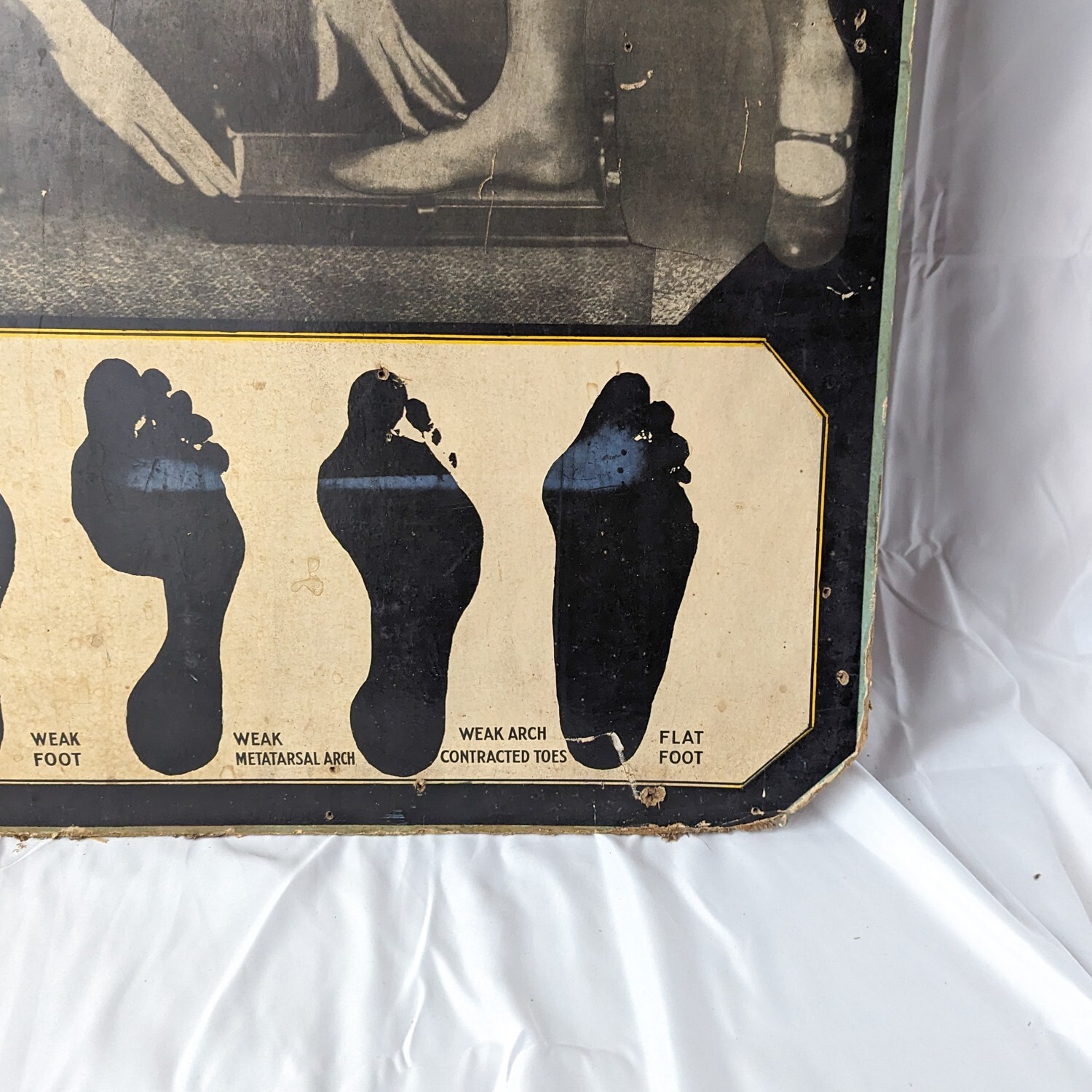 Rare Antique Dr. Scholls Easel Cardboard Store Display Sign Ad Feet Hurt? Shoe