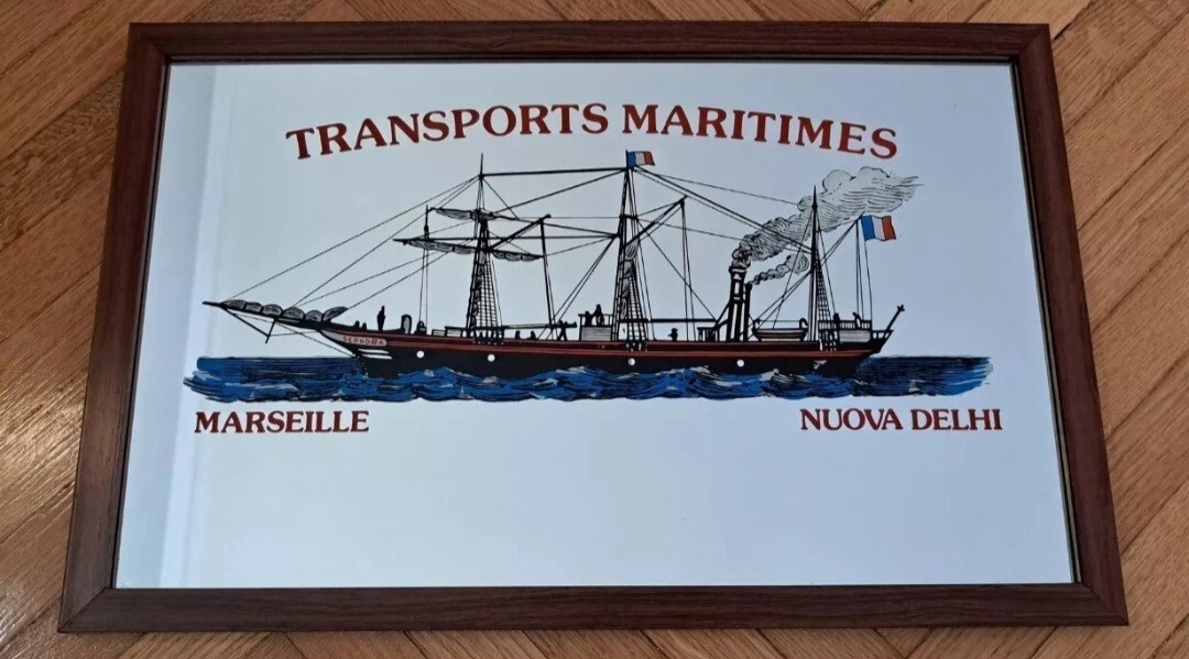 ADVERTISING MIRROR FRAME-SEPHORA TRANSPORTS MARITIME-MIRROR PICTURES SHIP