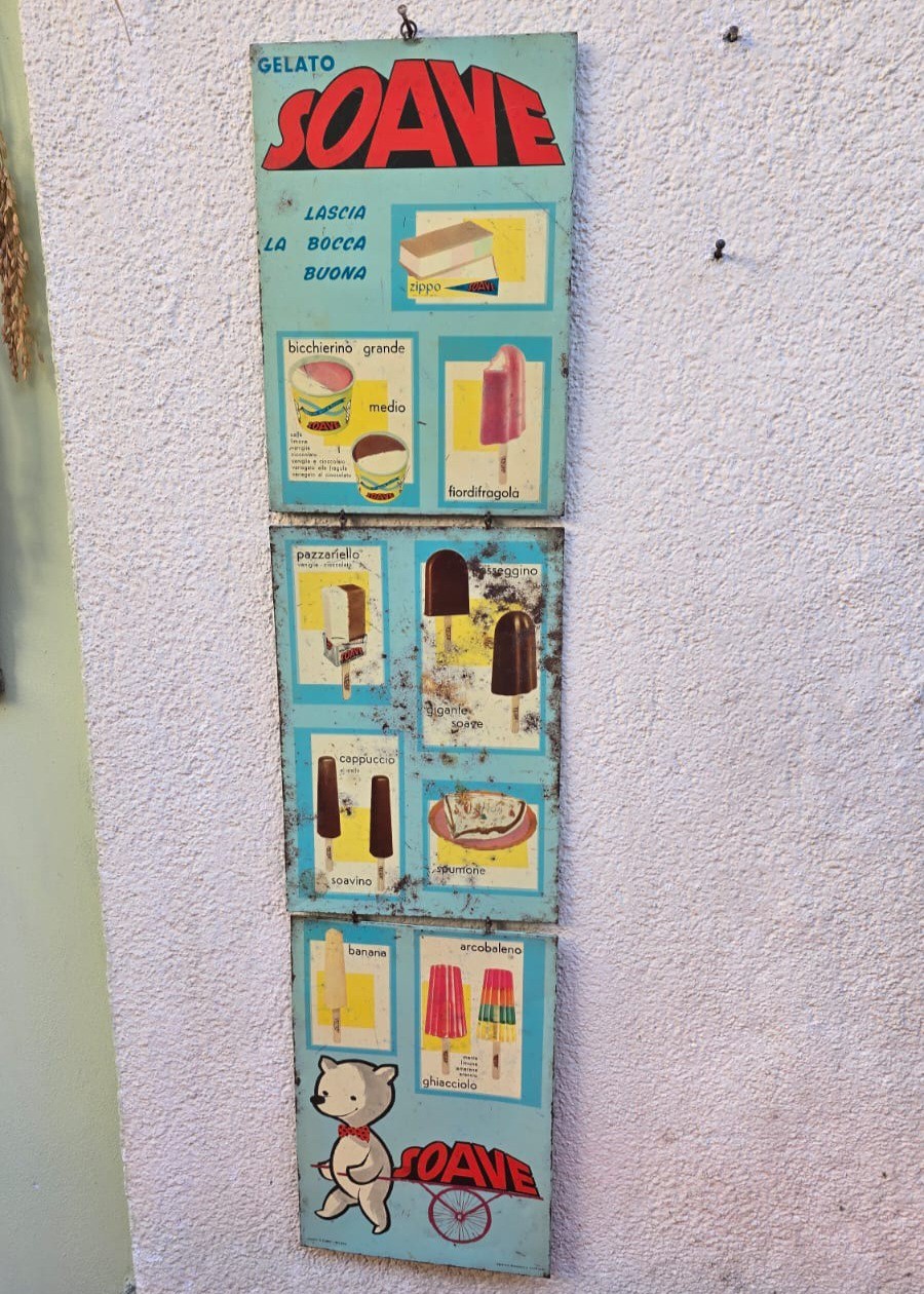Rare Soft Ice Cream Table Sign