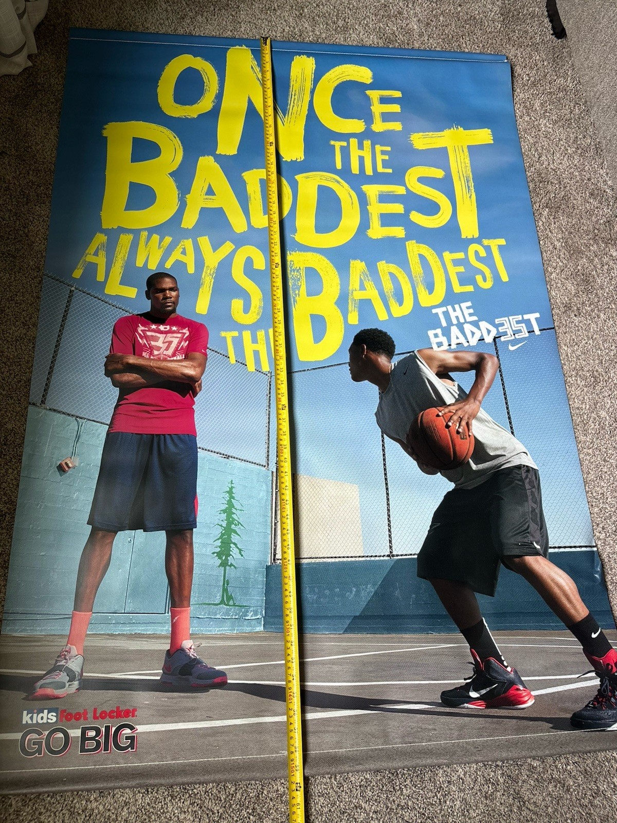 NIKE 2014 KEVIN DURANT KD 7 PROMO FOOTLOCKER STORE DISPLAY POSTER SIGN BANNER