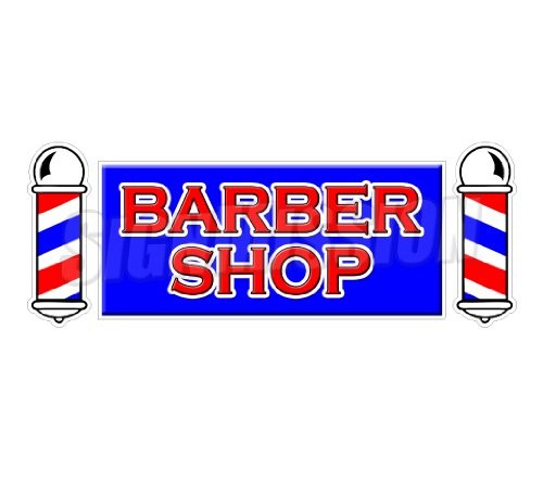 30″ Barber Shop Window Decal – Salon Parlor Sign – Peel & Stick