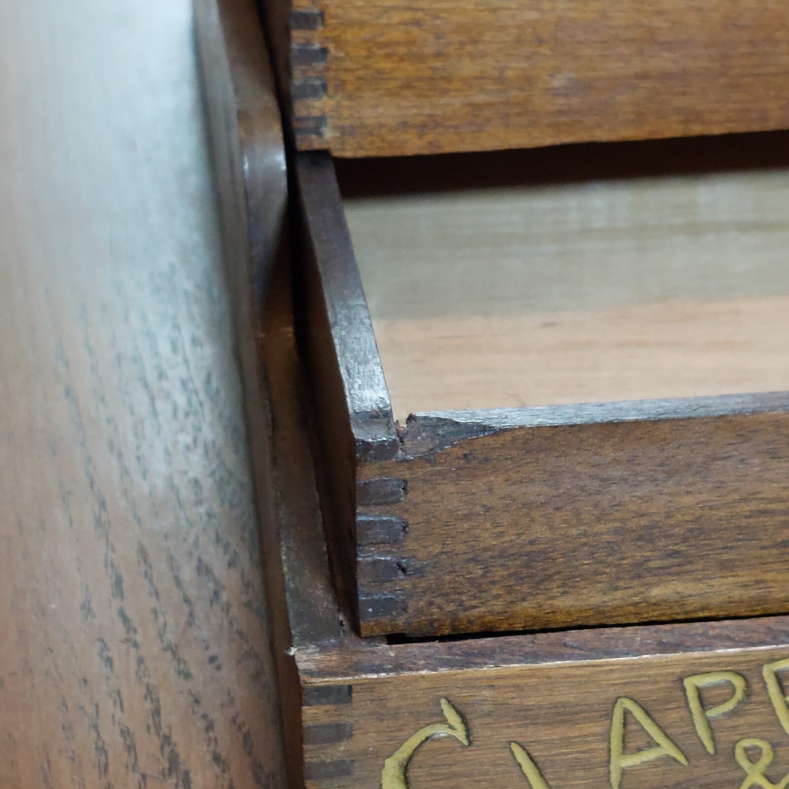 Antique 1880’s Clapp & Baileys REMNANTS Wooden Countertop Advertising Display