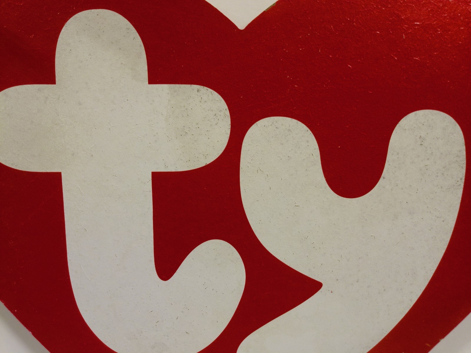 RARE TY BEANIE BABIES LARGE HEART SHAPED STORE DISPLAY SIGN 18.5″ TALL