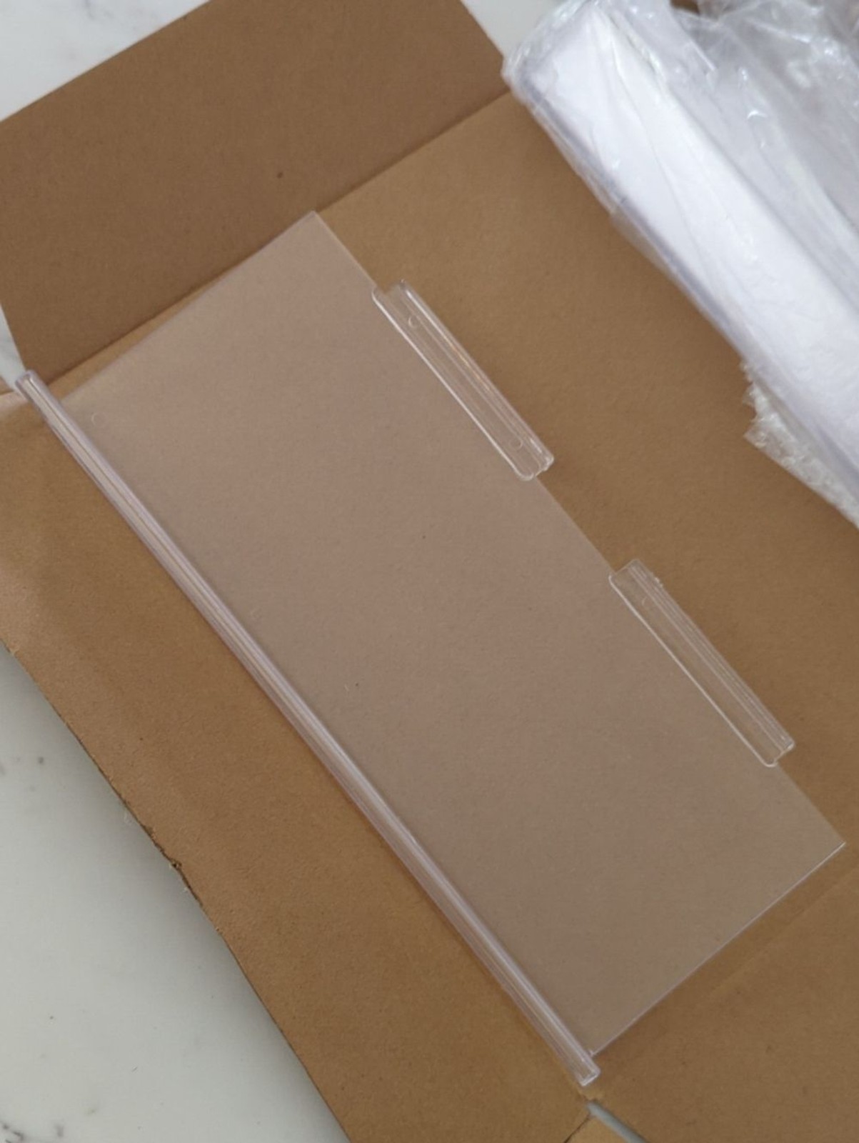 Fumete 10 Pack Clear Acrylic Slatwall Store Boutique