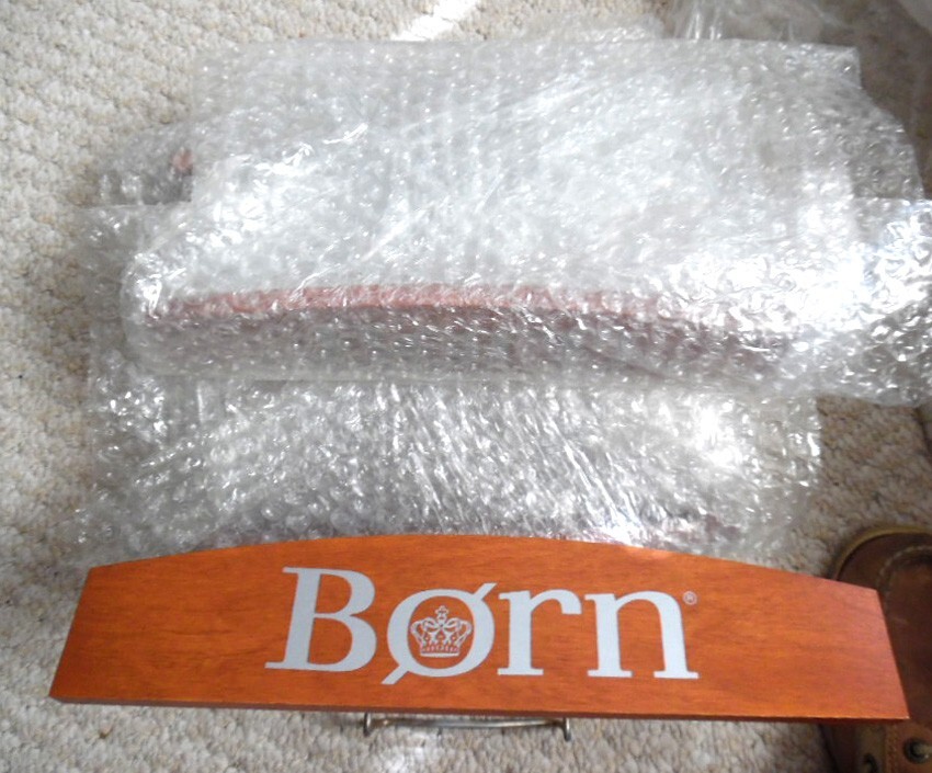 1 BORN standing Shoe Holder & 5 BORN Slat Wall Shelves, NIB, classy nice