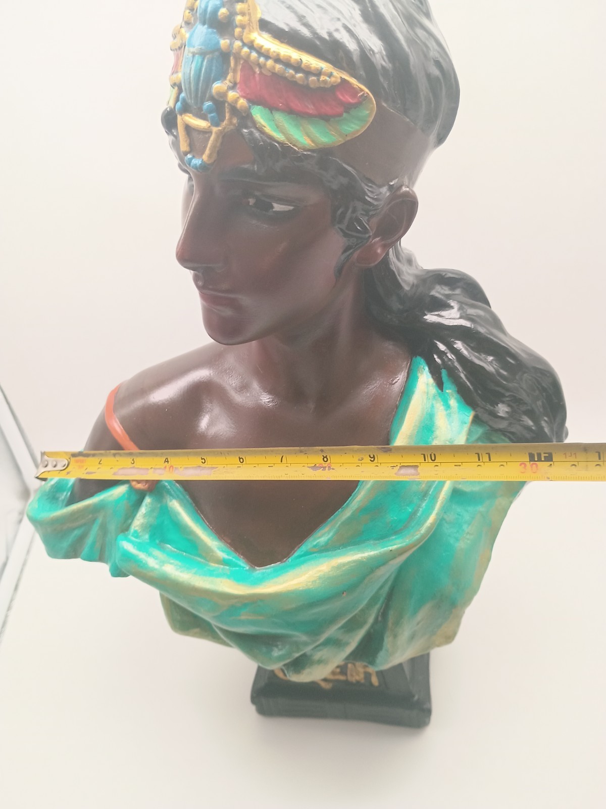 Orient By E Villanis Cigar Store ChalkWare Egyptian Figure signed right shoulder