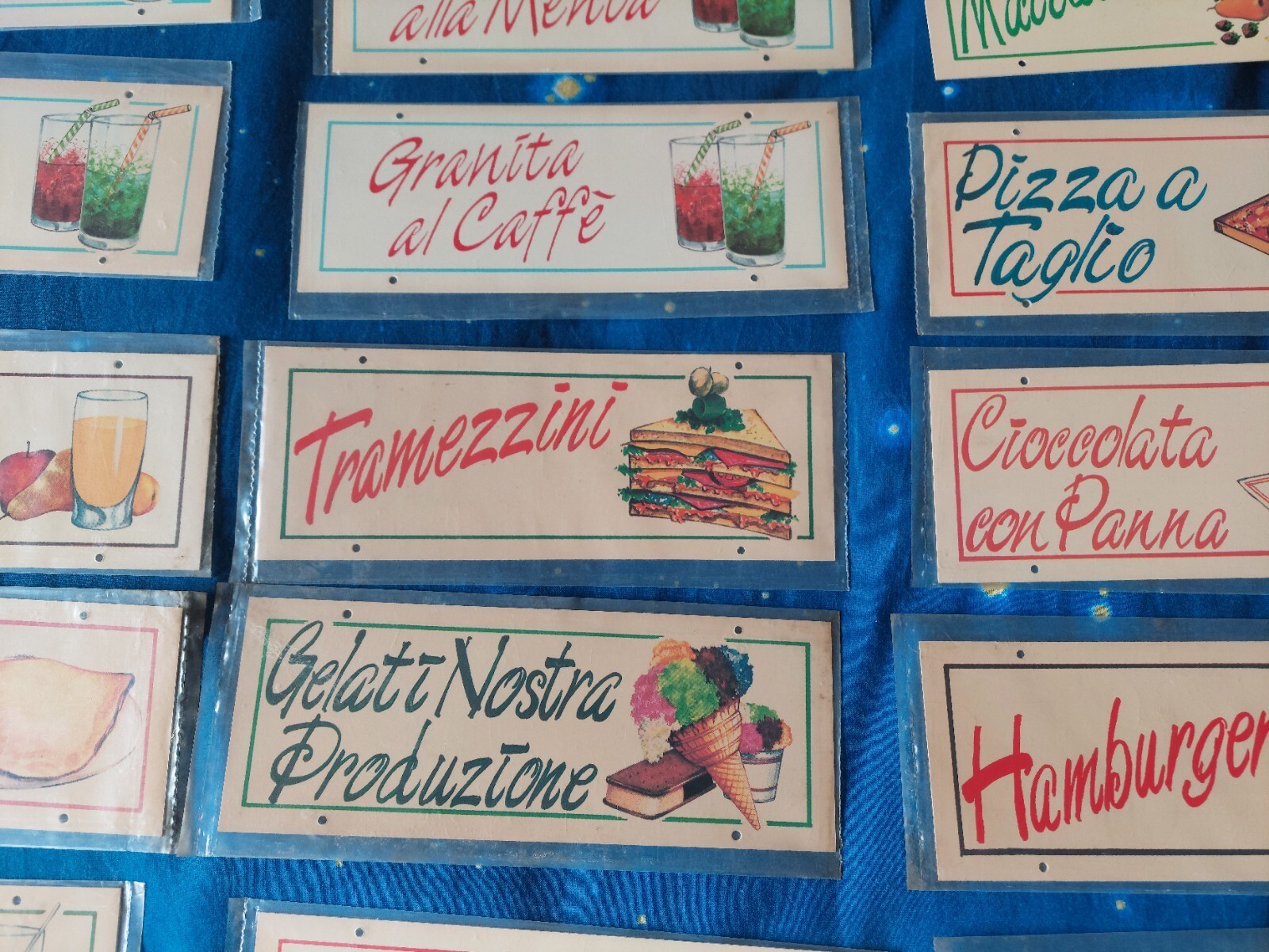 Food Plate Lot Tables 60s 70s Bar Sign Modernism Vintage