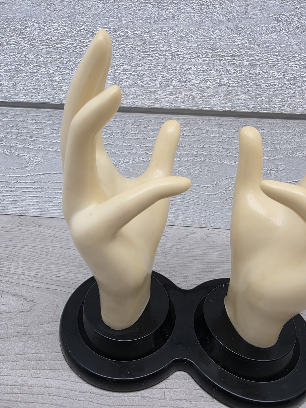 Vintage 1990 E&B Giftware Double Mannequin Hands Jewelry Display Ring Holder