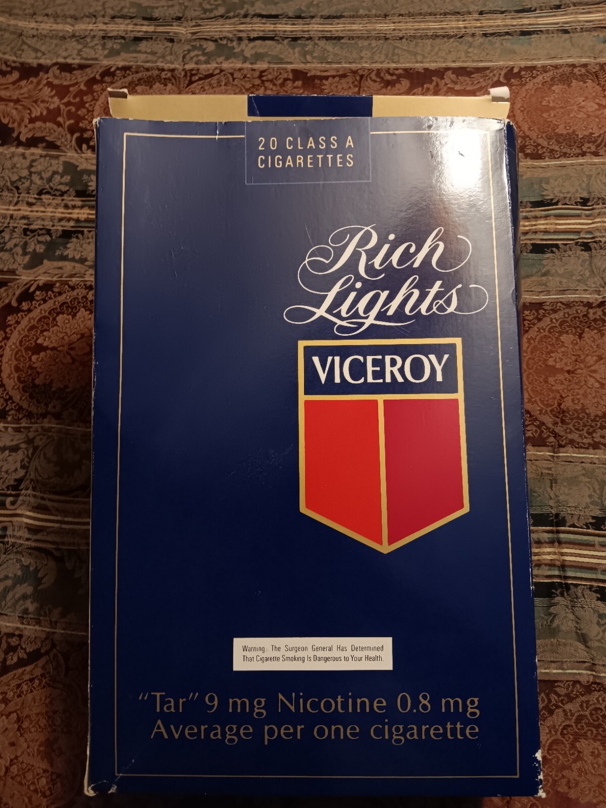 Vintage Viceroy Lights Cigarette Store Display Preowned 12 in Tall 7 1/4 in Wide