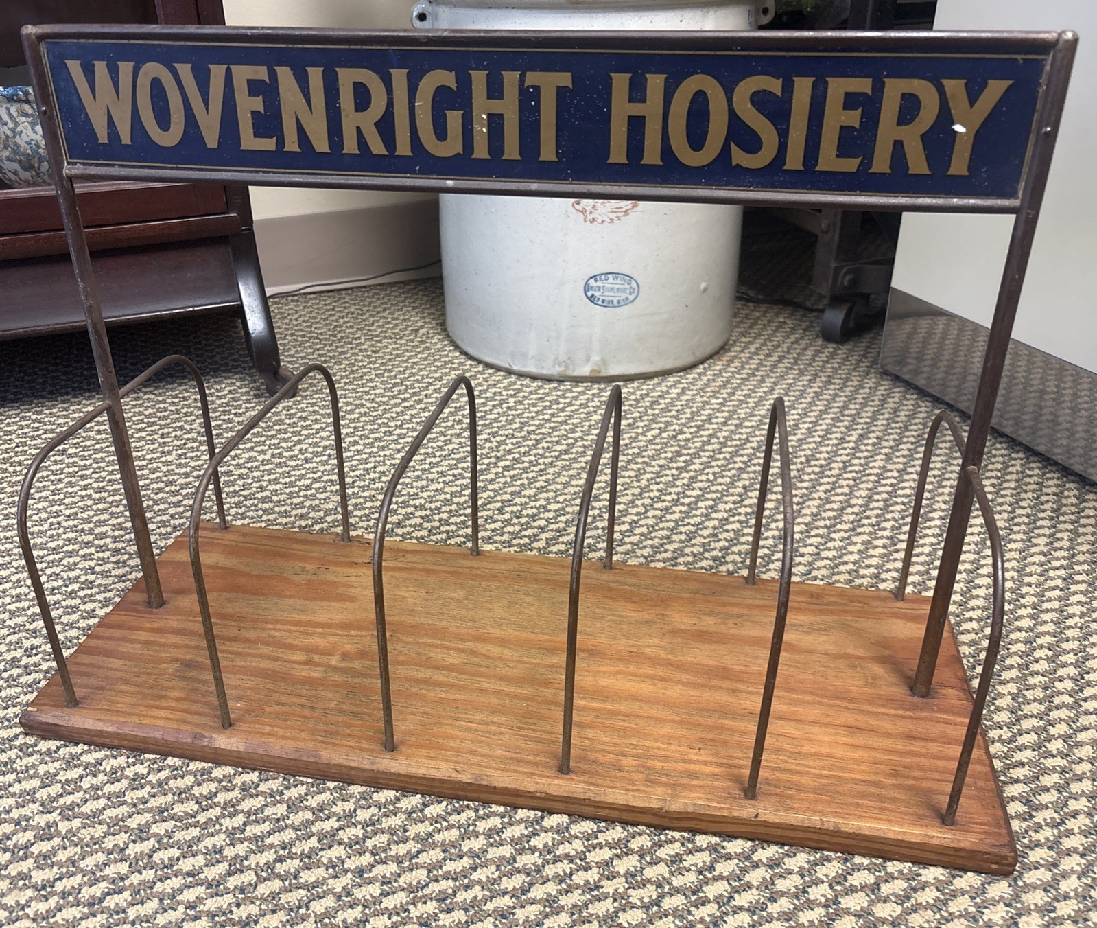 Antique General Store Counter Clothing Display Wovenright Hosiery Cleveland Ohio