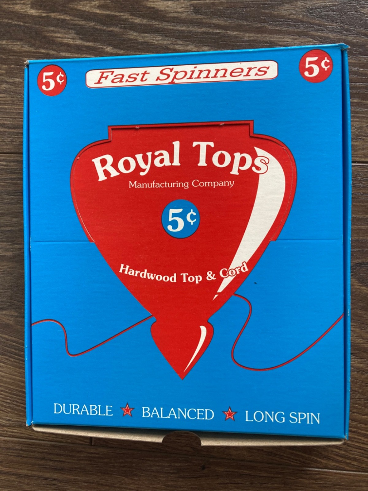ROYAL TOPS WOOD TOY SPINNERS NOS DIME STORE COUNTER DISPLAY RARE COLORFUL NEW 36