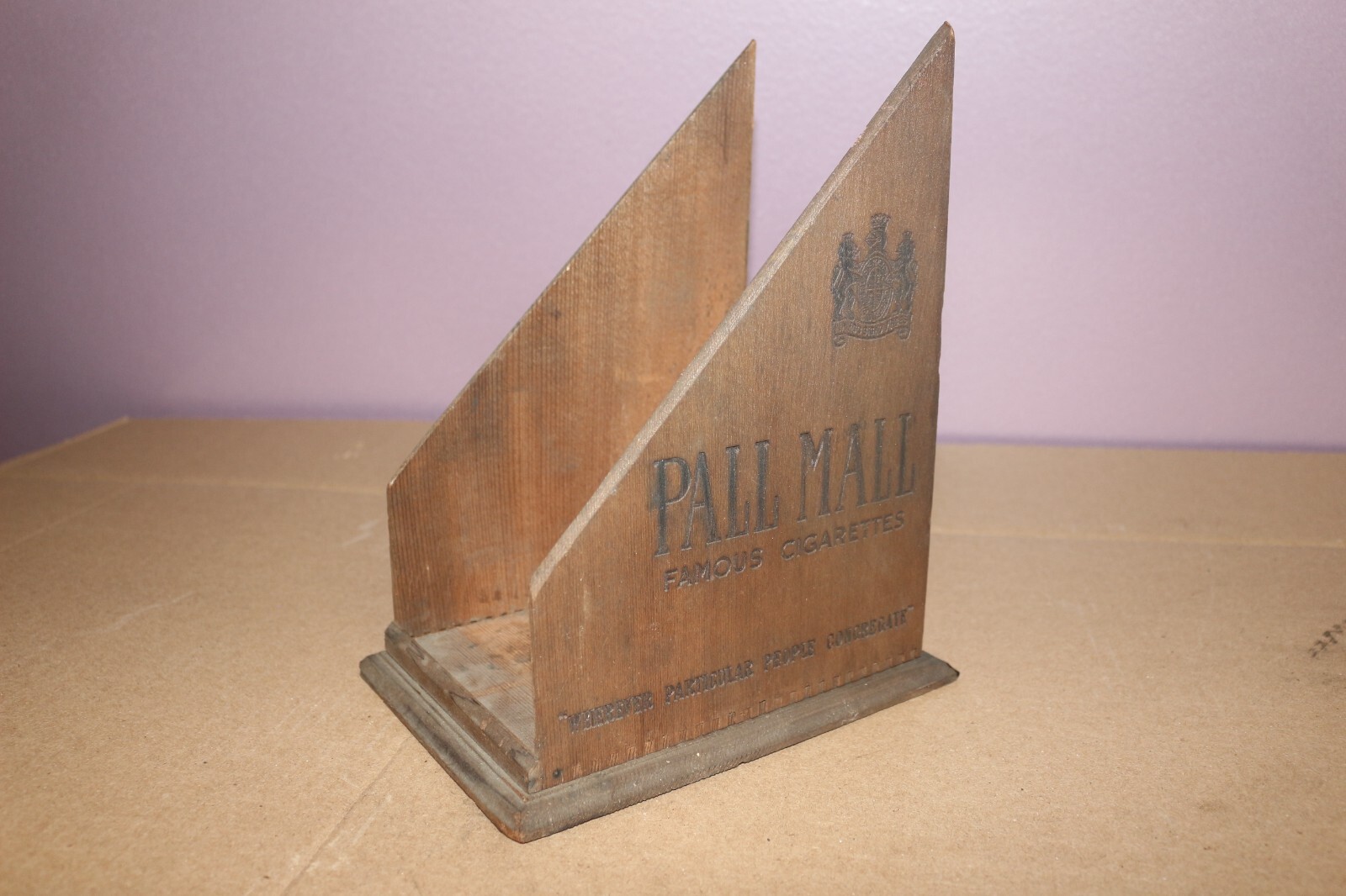 Antique Vintage Pall Mall Herbert Tareyton Cigarettes Wood Store Display Sign