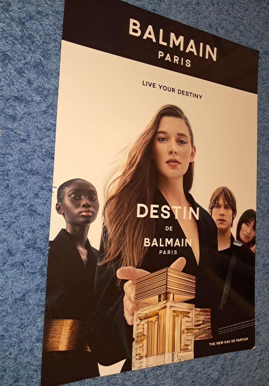 Balmain Destin Perfume Fragrance PROMO POSTER 3 FT Official Ad Ulta Beauty Gifts