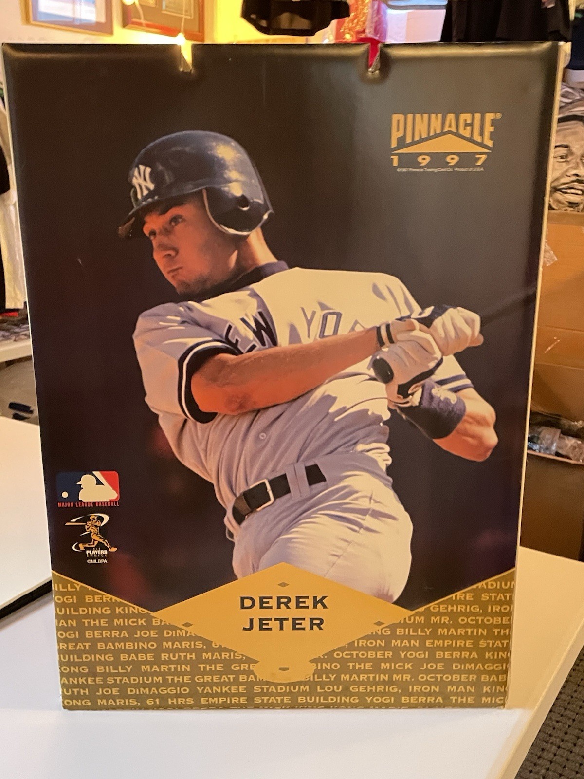 Griffey Jr 1997 Pinnacle Store Display 21” X 31” (6) Super Cards. Ripken Jeter