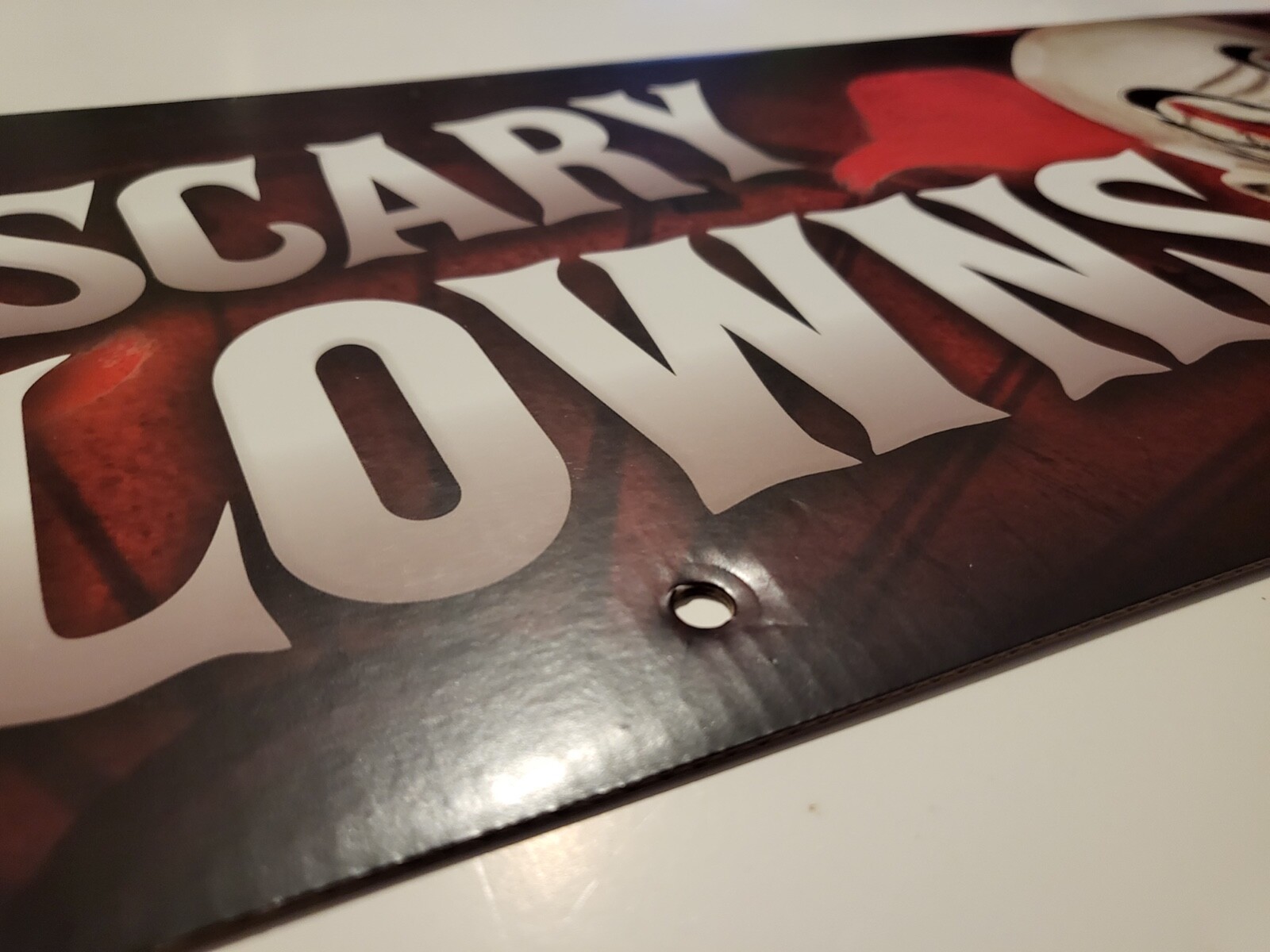 SPIRIT HALLOWEEN Cardboard End Cap Display Sign SCARY CLOWNS 2020