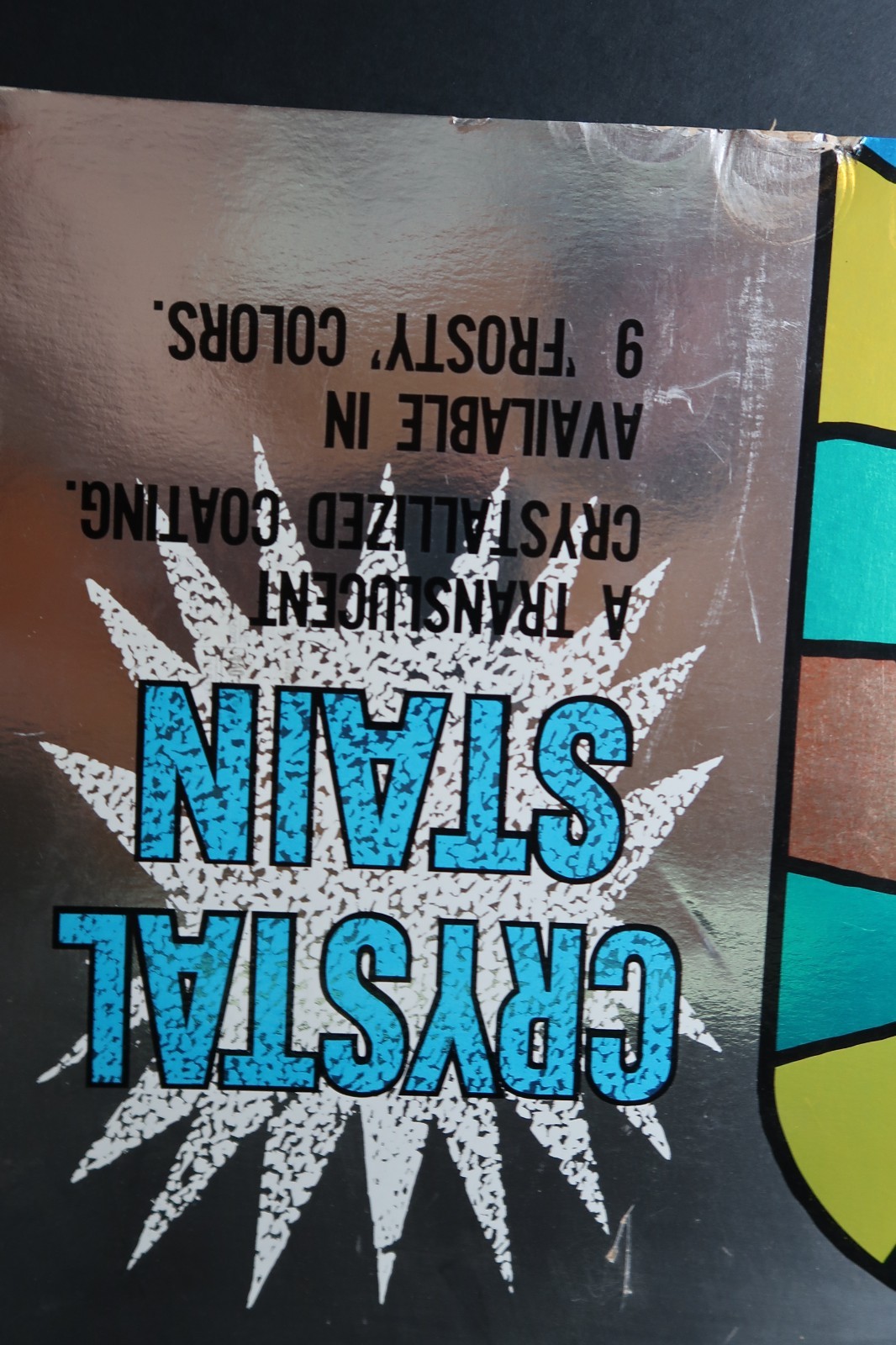 Glas Crystal Stain Store Display Hobby Shop Advertising Man Cave She Shed
