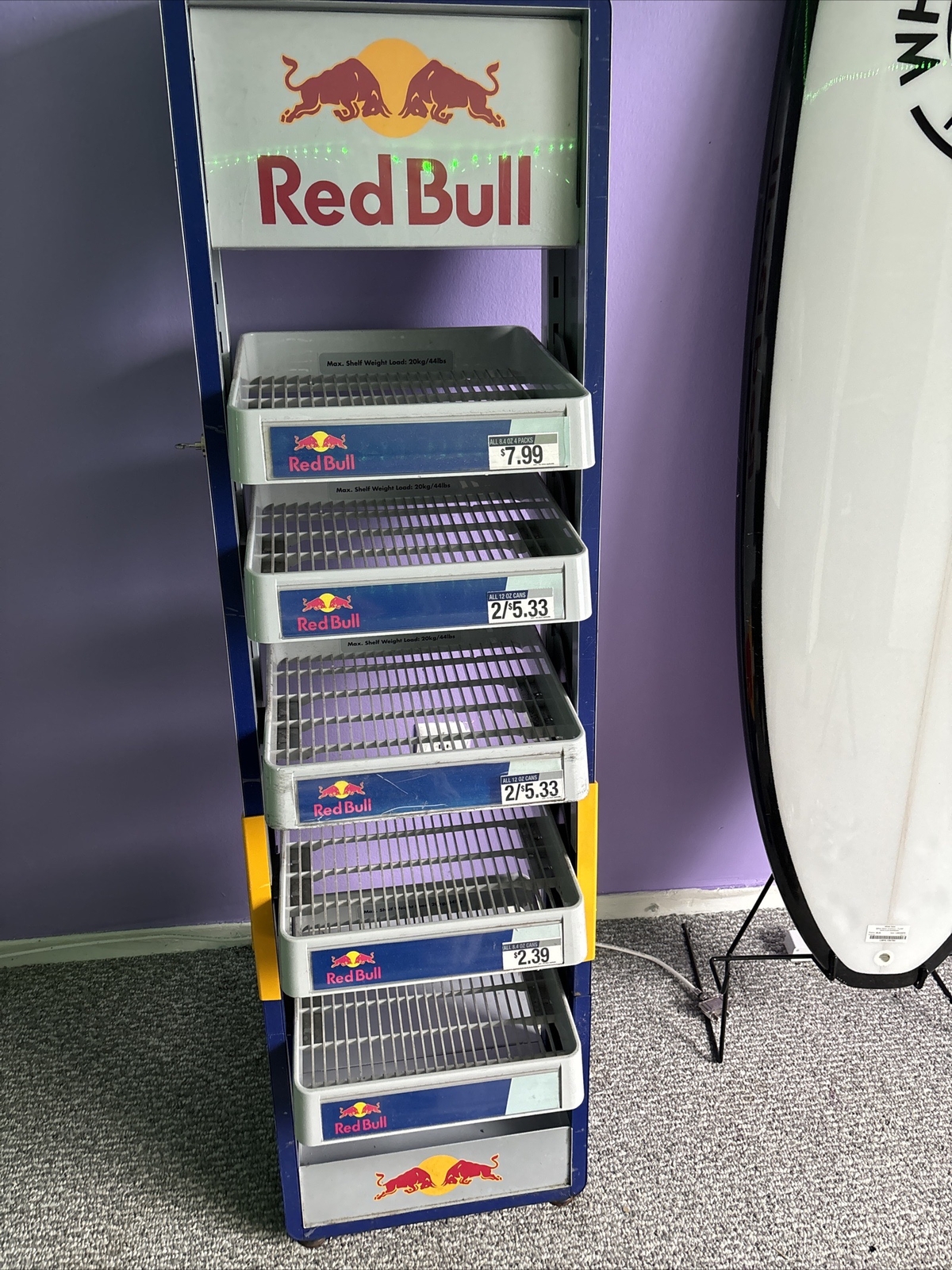 Red Bull Roll Around Shelf Shelves F1 Display Stand