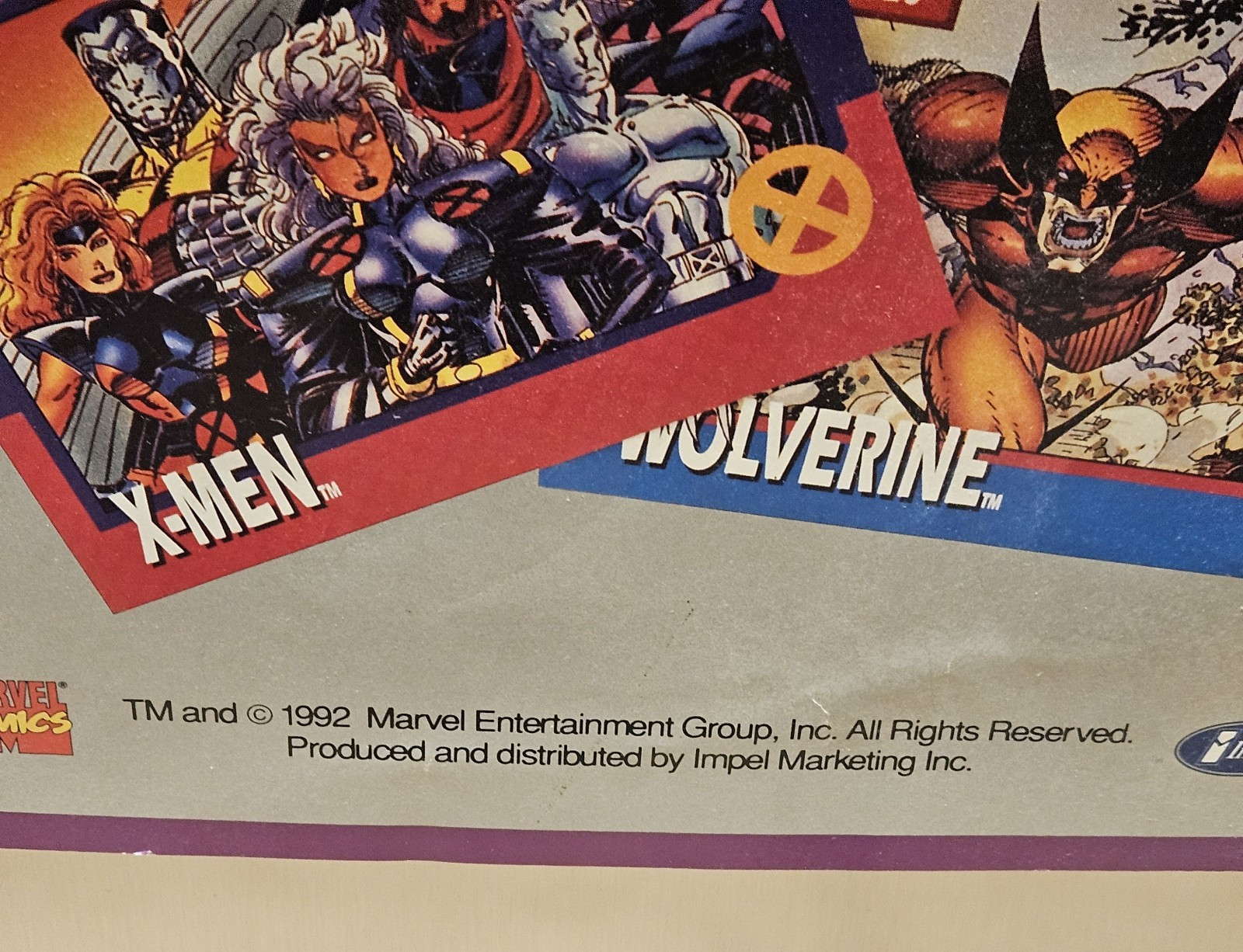 The Uncanny X-Men Trading Cards Retail Store Owner Advertising Poster 1992 Comic