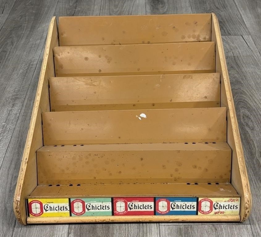Vintage Adams Chiclets Gum Rack -Countertop display advertising 20″ x 23″