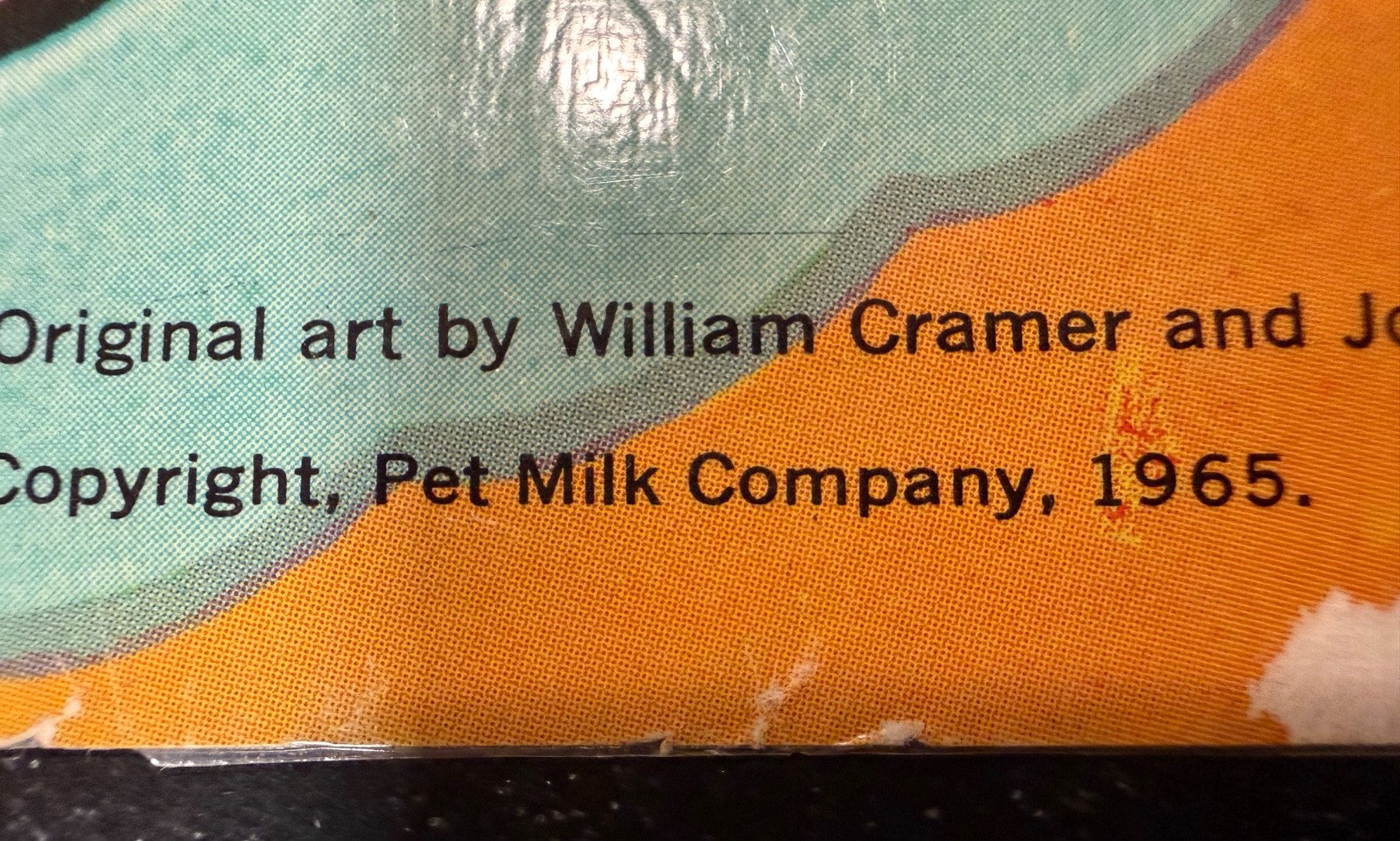 Original 1965 Pet Milk Christmas Store Display Poster Santa Elves 34.75” USA