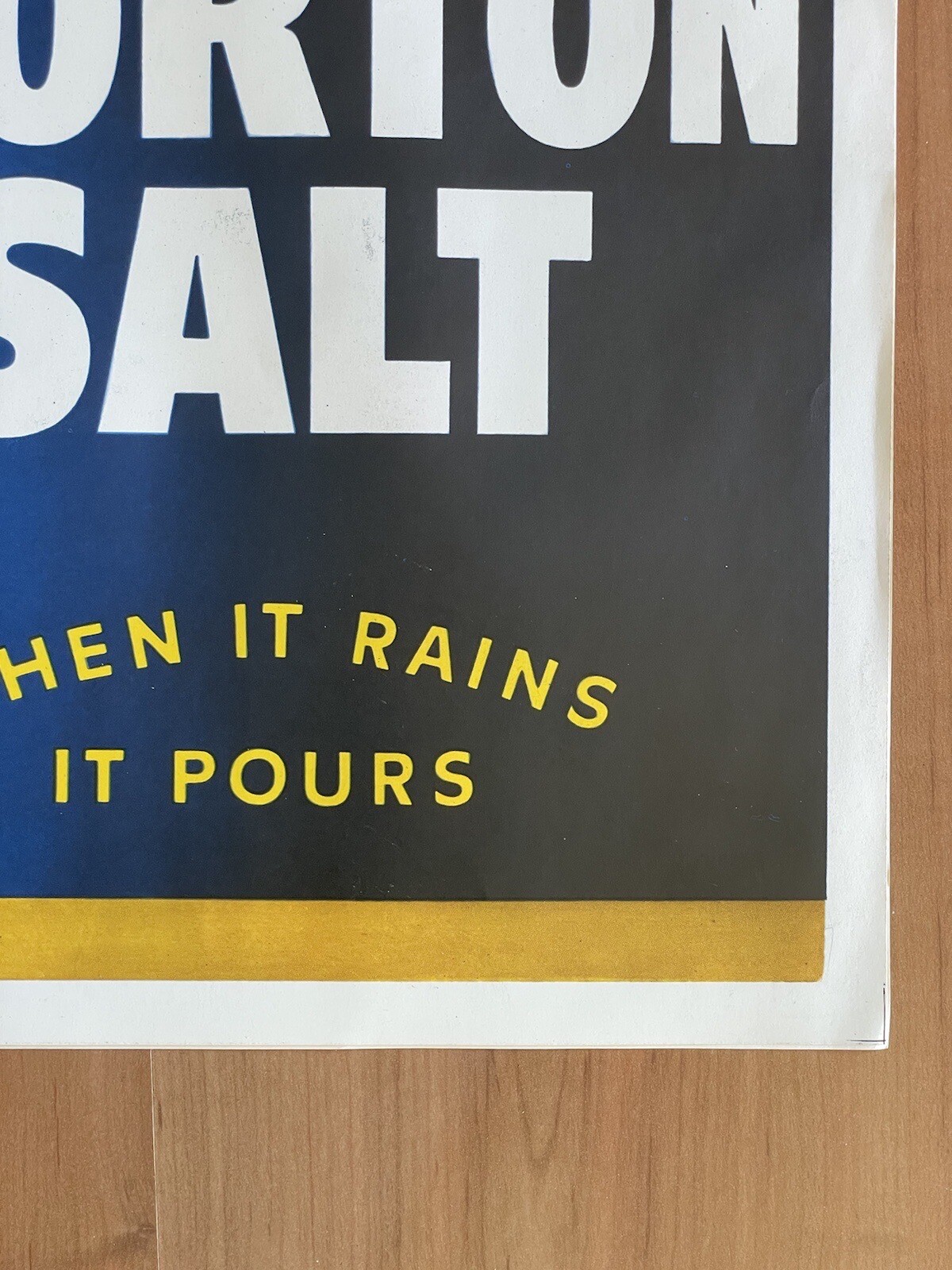 Vintage 2 Sided Morton Salt Grocery Store Display Advertising Sign Halloween