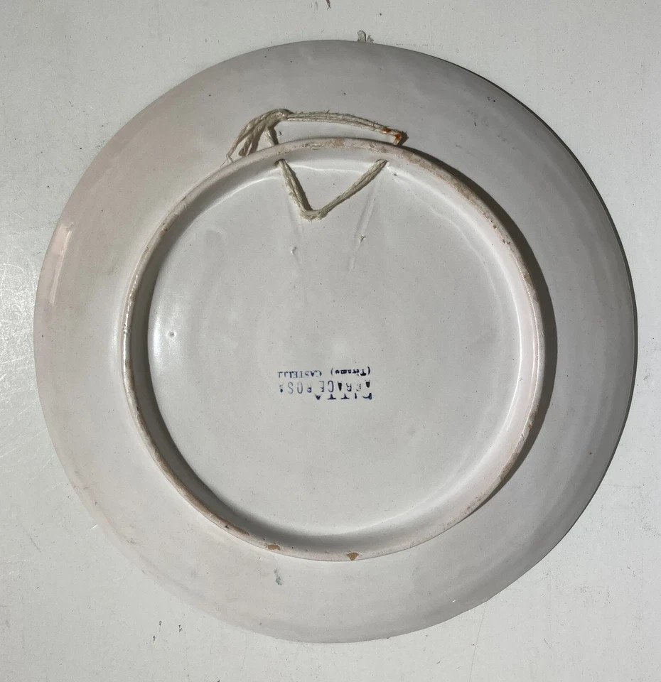 COLLECTIBLE CERAMIC_ADVERTISING PLATE_COGEFAR_GALLERIA MONTE S. ROCCO_’900