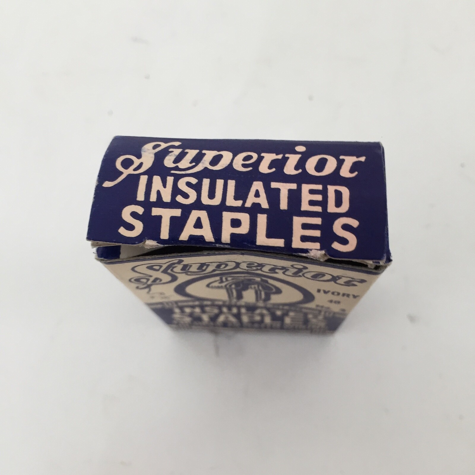 Vintage Superior insulated Staples # 3 Old Advertising Hardware Empty Box