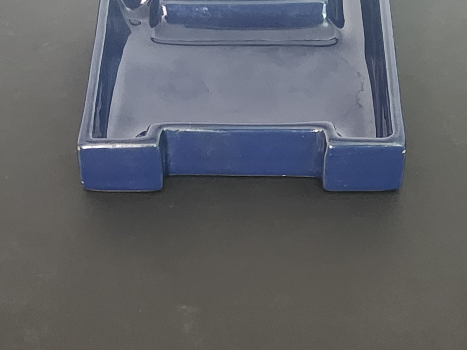 Vintage Blue Enamel Ceramic Insurance Advertising Ashtray Collection