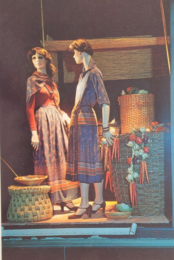 1970s BONWIT TELLER, NEW YORK WINDOW DISPLAY PHOTO PRINT NATURAL FOOD STANDS