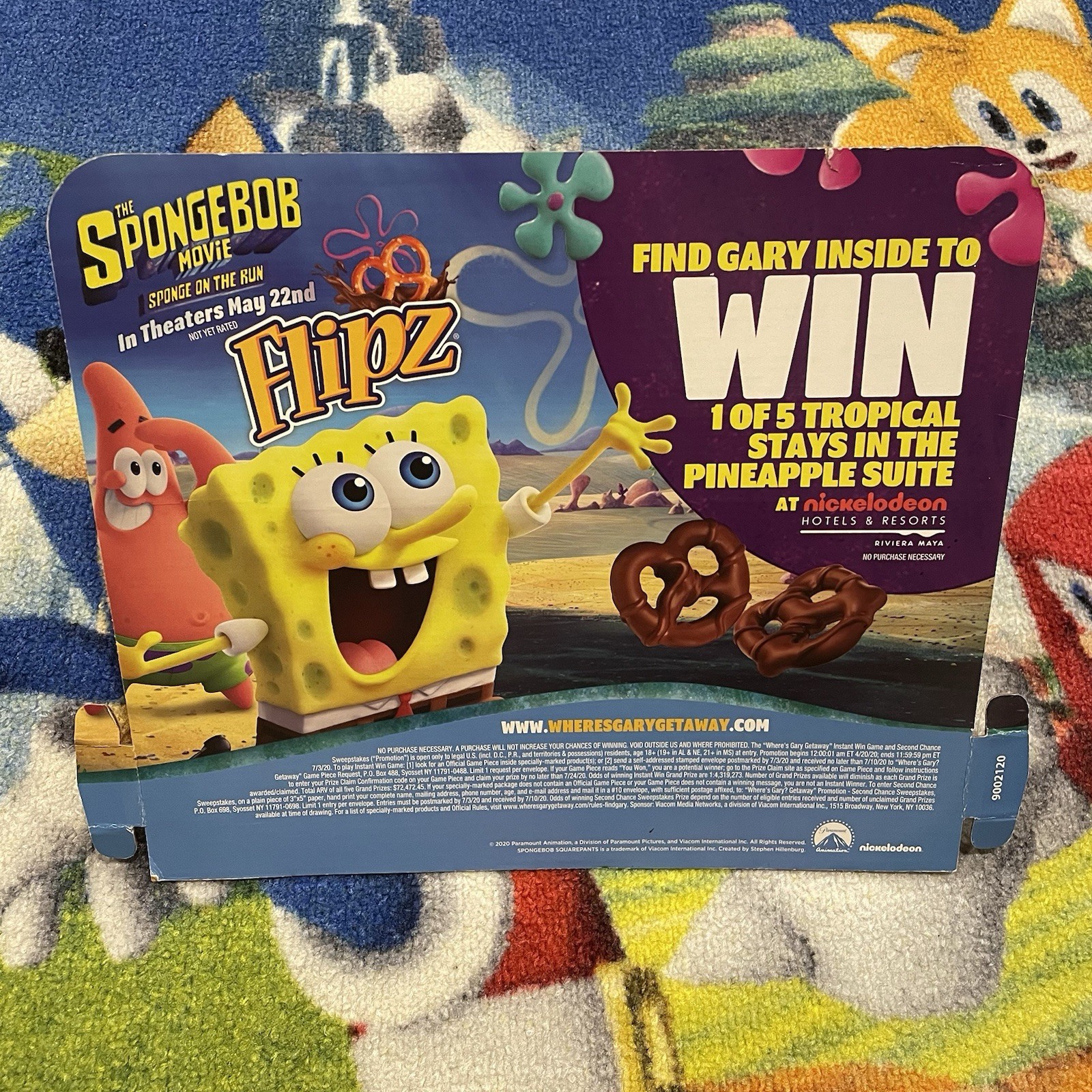 The SpongeBob Movie Sponge On The Run Flipz Store Display Promo 2020 Rare