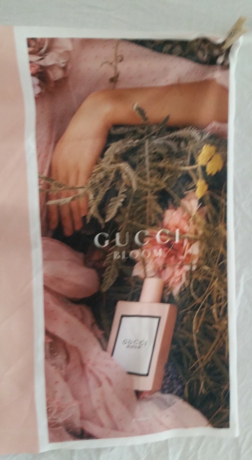Gucci Bloom Perfume Fabric Store Advertising Display sleeve 27 x 25″ wrap