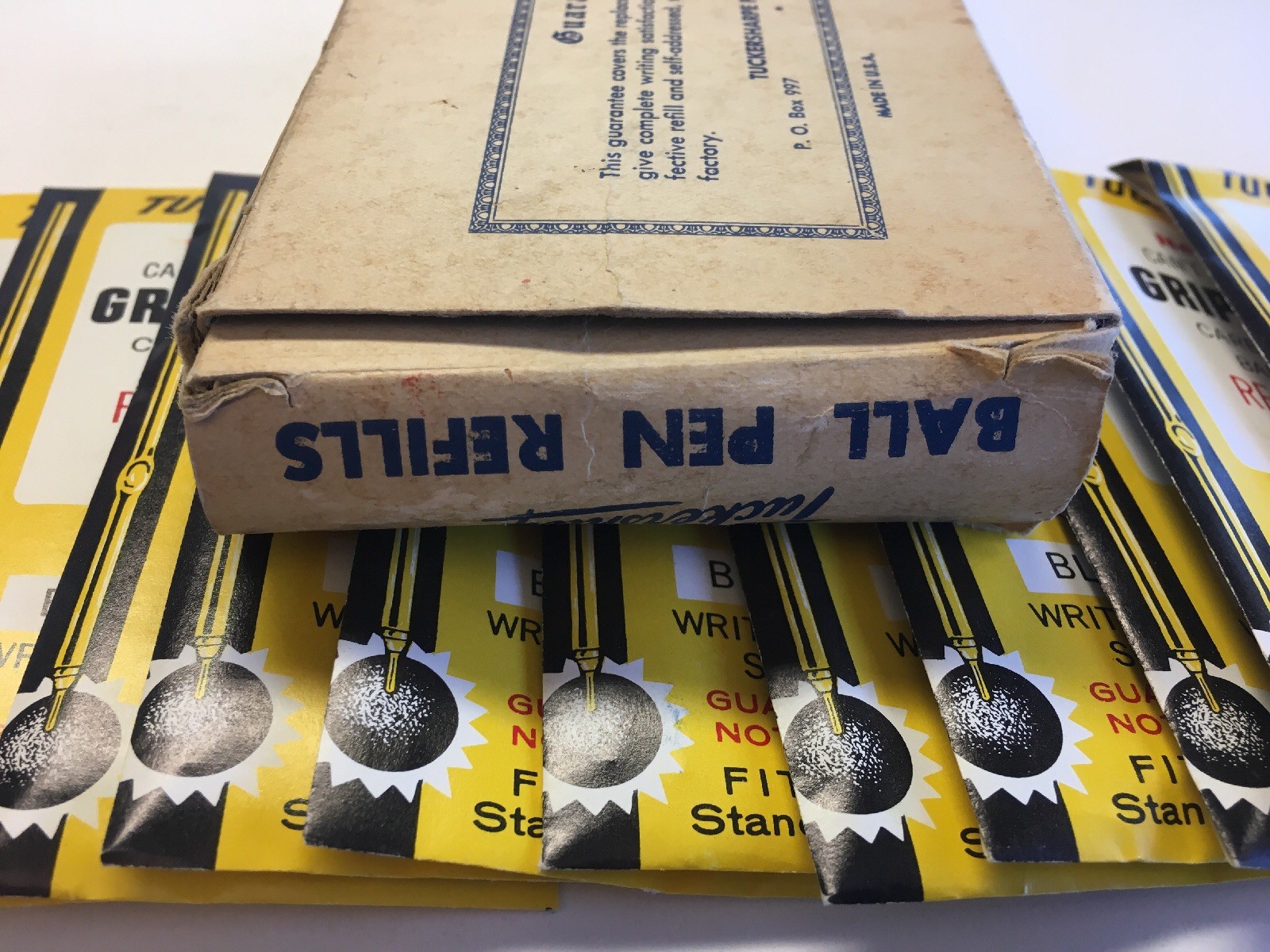 Vintage Tuckersharpe Ball Pen Refills Box with 11 Refills