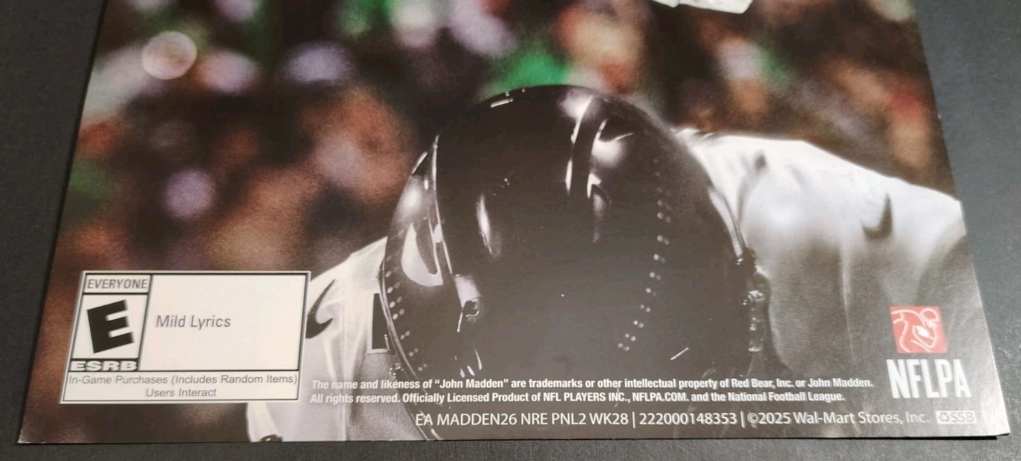2025 – EA Sports madden 26 – Store display advertisement – 24x 11x