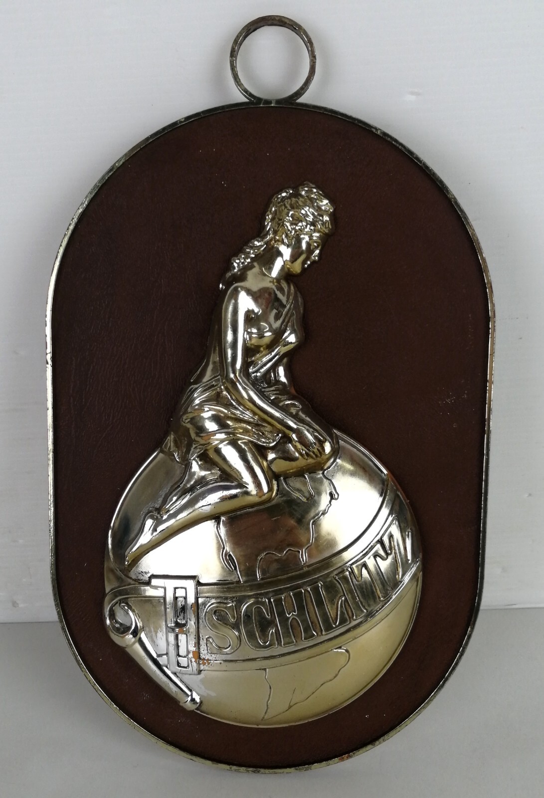 SCHLITZ BEER – INSEGNA BIFACCIALE DA PUB IN PLASTICA – ANNI 50 – 30X18 CM – RARA