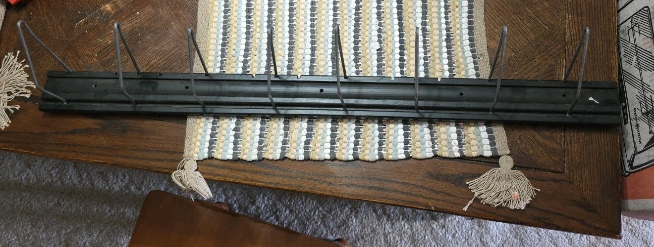 Vintage The Gates Rubber Co. 36″ Fan Belt Wall Rack 8 Hooks coat Jacket Cap