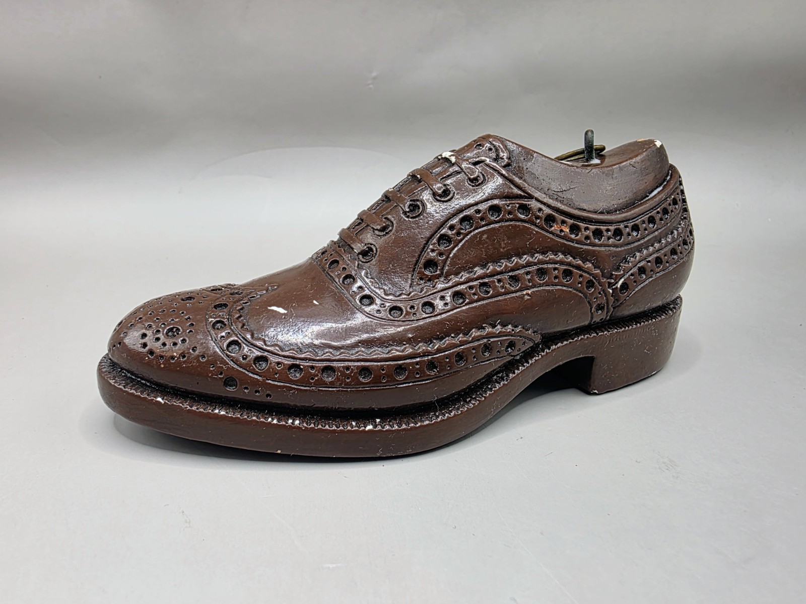 Vtg Miniature Shoe Salesman Sample Promotional Advertising Figurine Florsheim