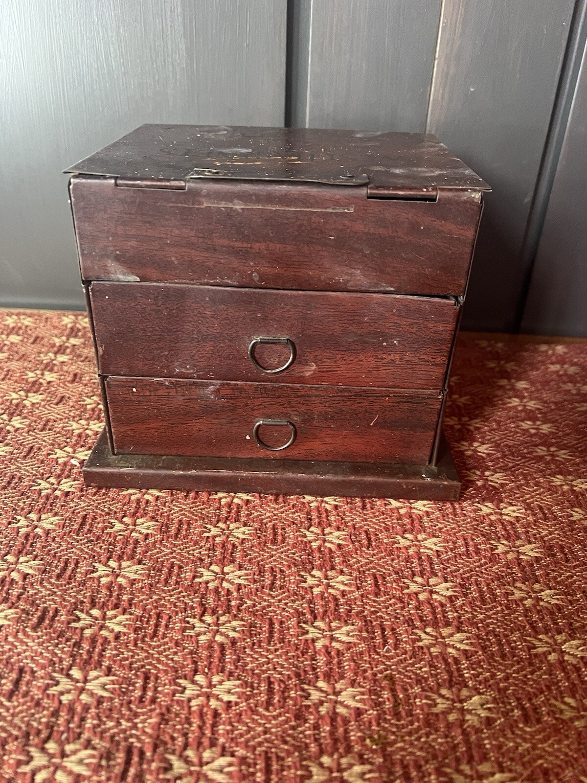 Vintage West Hairnets Display Box Metal
