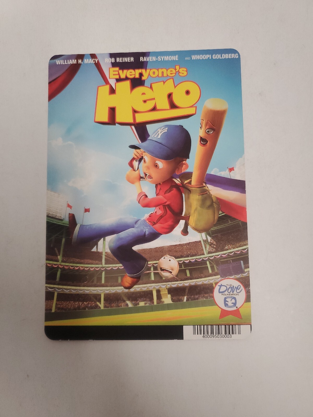 Everyone’s Hero BLOCKBUSTER DVD BACKER CARD ONLY 5.5″X8″