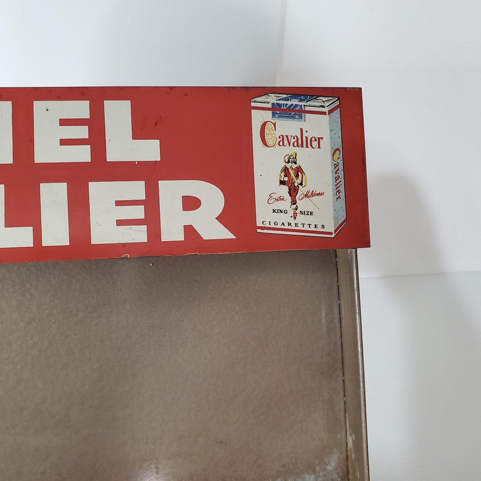 Vintage Metal Cigarette Store Display Rack Camel Cavalier Winston Fine Filter