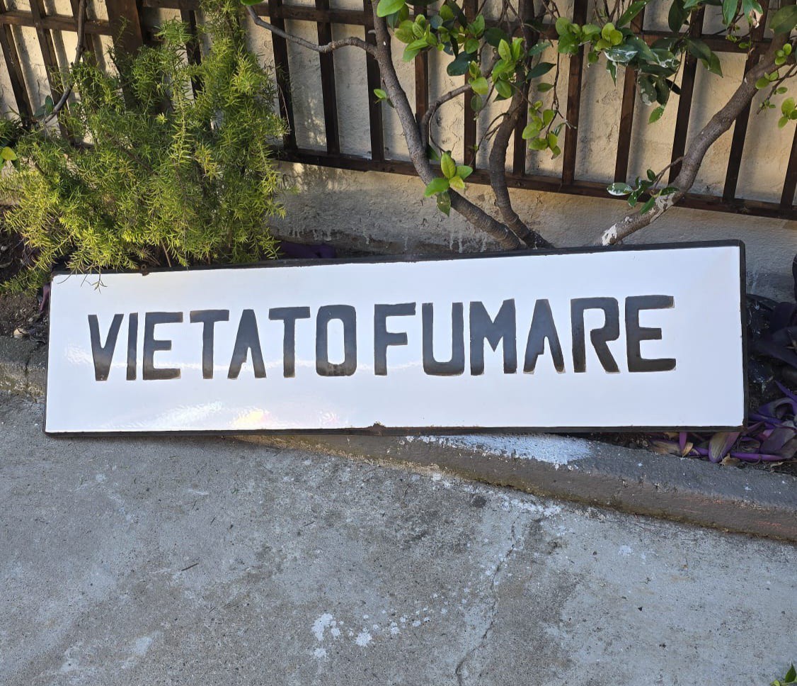 Smoking Prohibited Enamel Table Sign